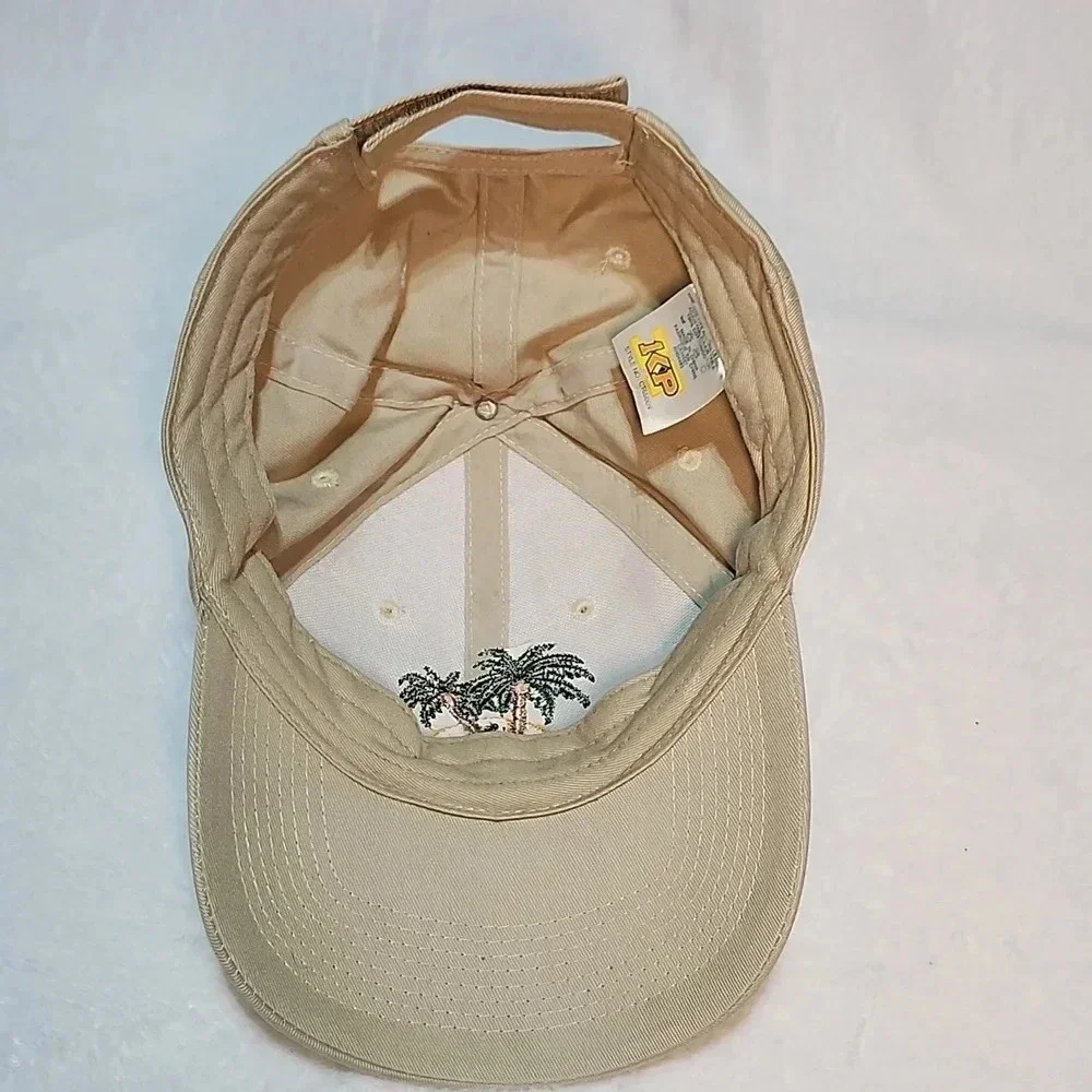 Dixie Stock Embroidered Palm Tree Baseball Cap – Khaki Adjustable Hat